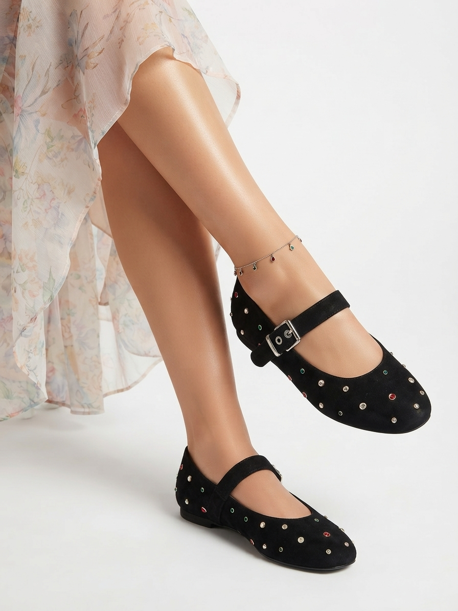 Suede ballet flats