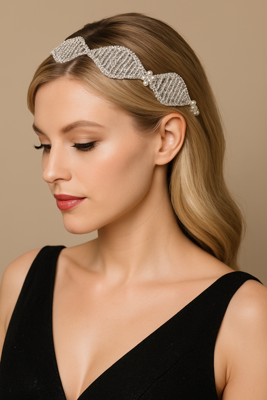 غطاء رأس من الكريستال الشفاف