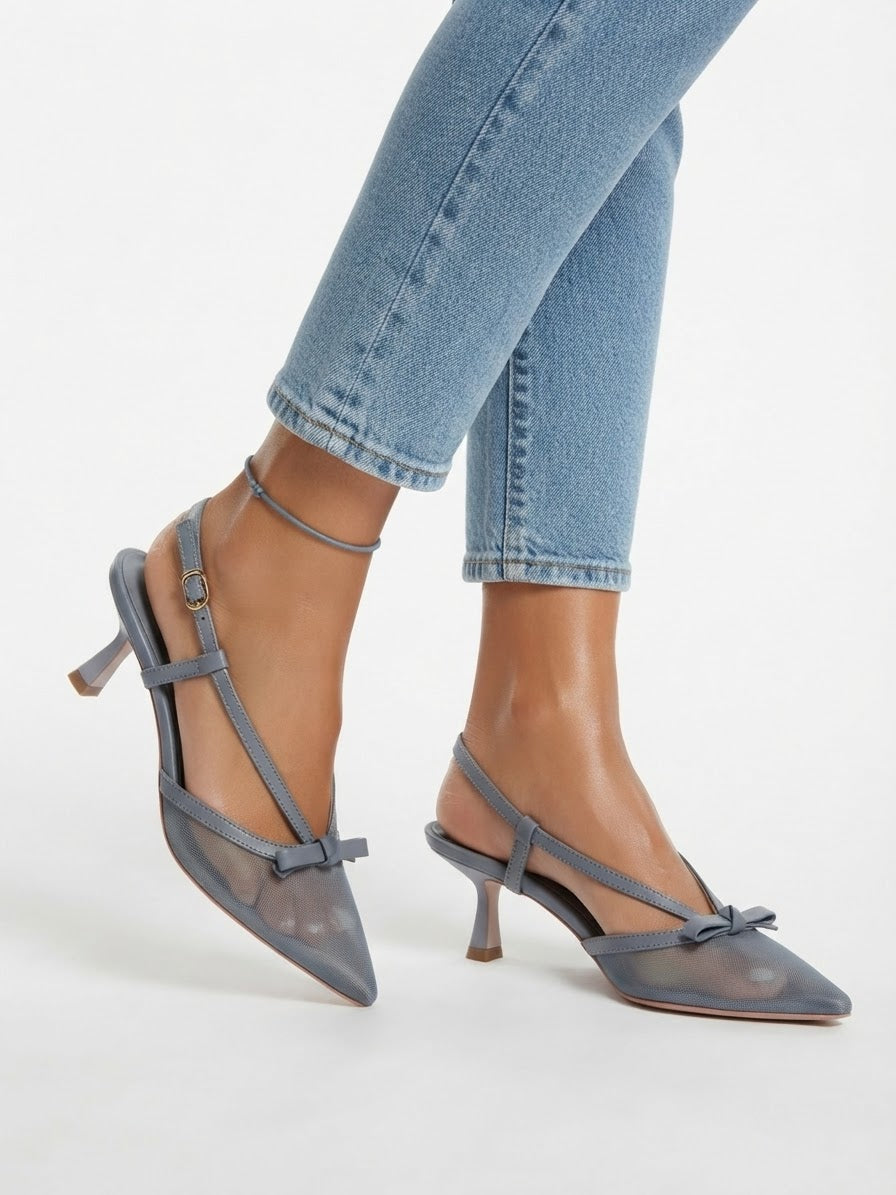 Chiffon heels
