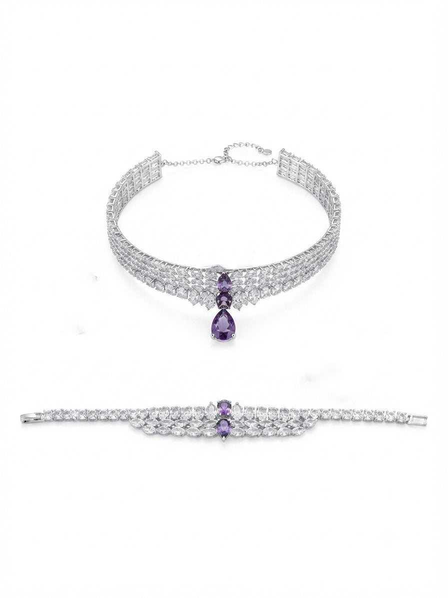 Embellished with zircon and crystal stones
