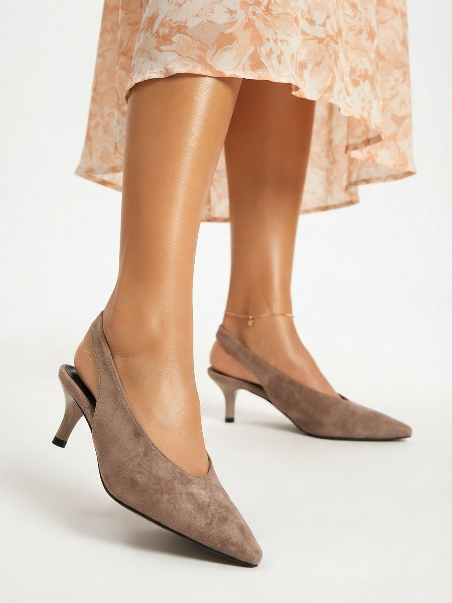 Suede heels