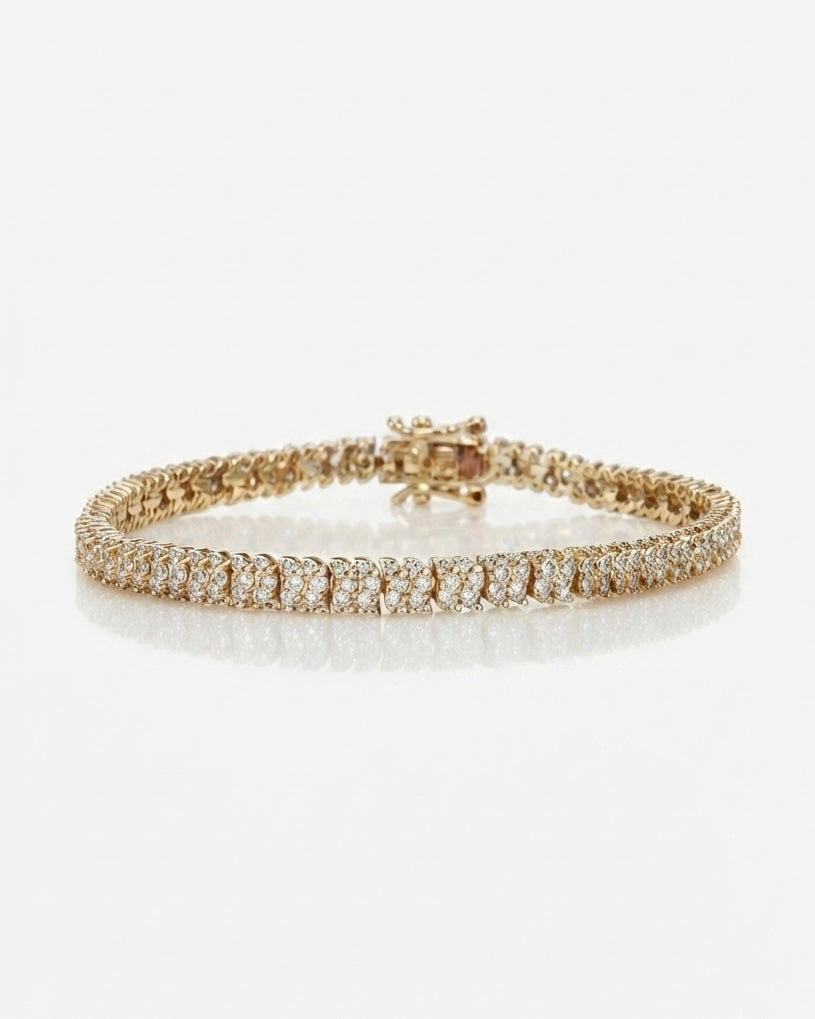 Tennis bracelet set with zircon stones