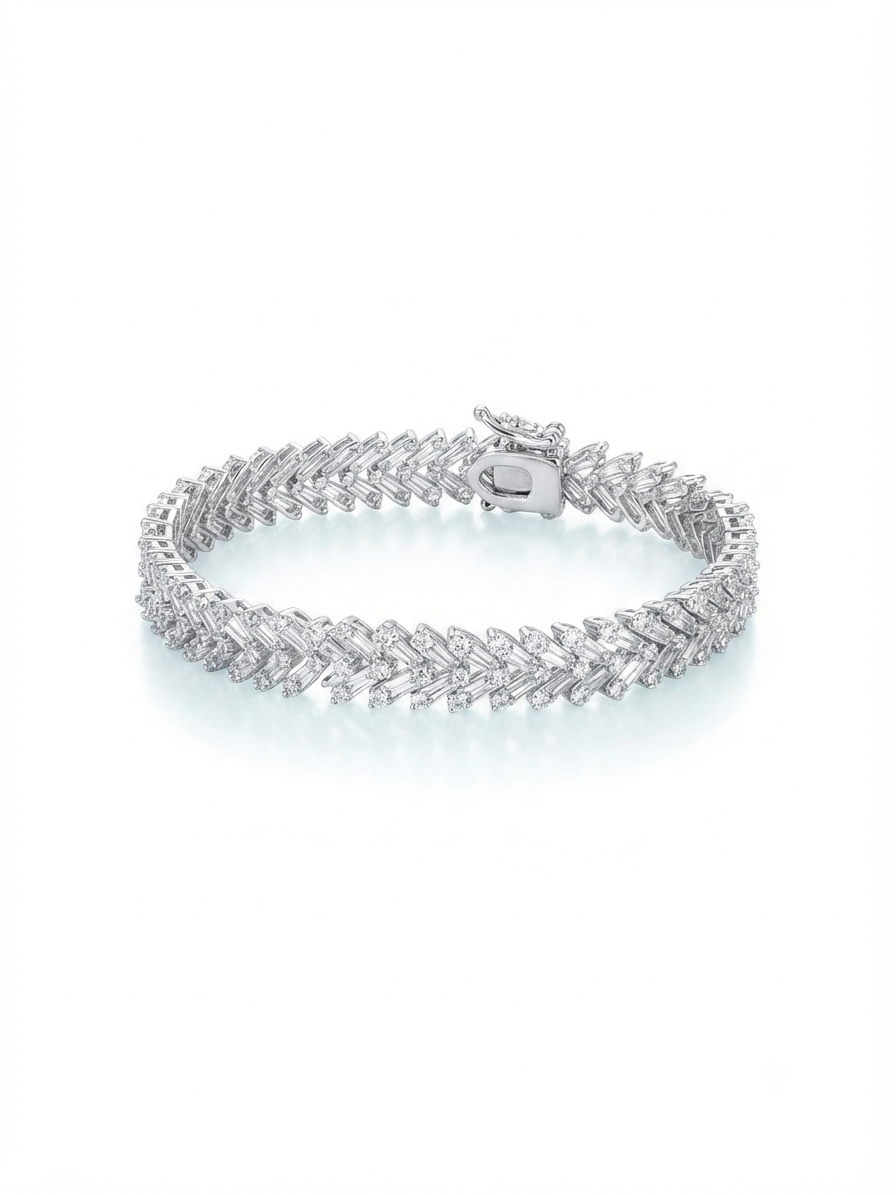 Tennis bracelet set with zircon stones