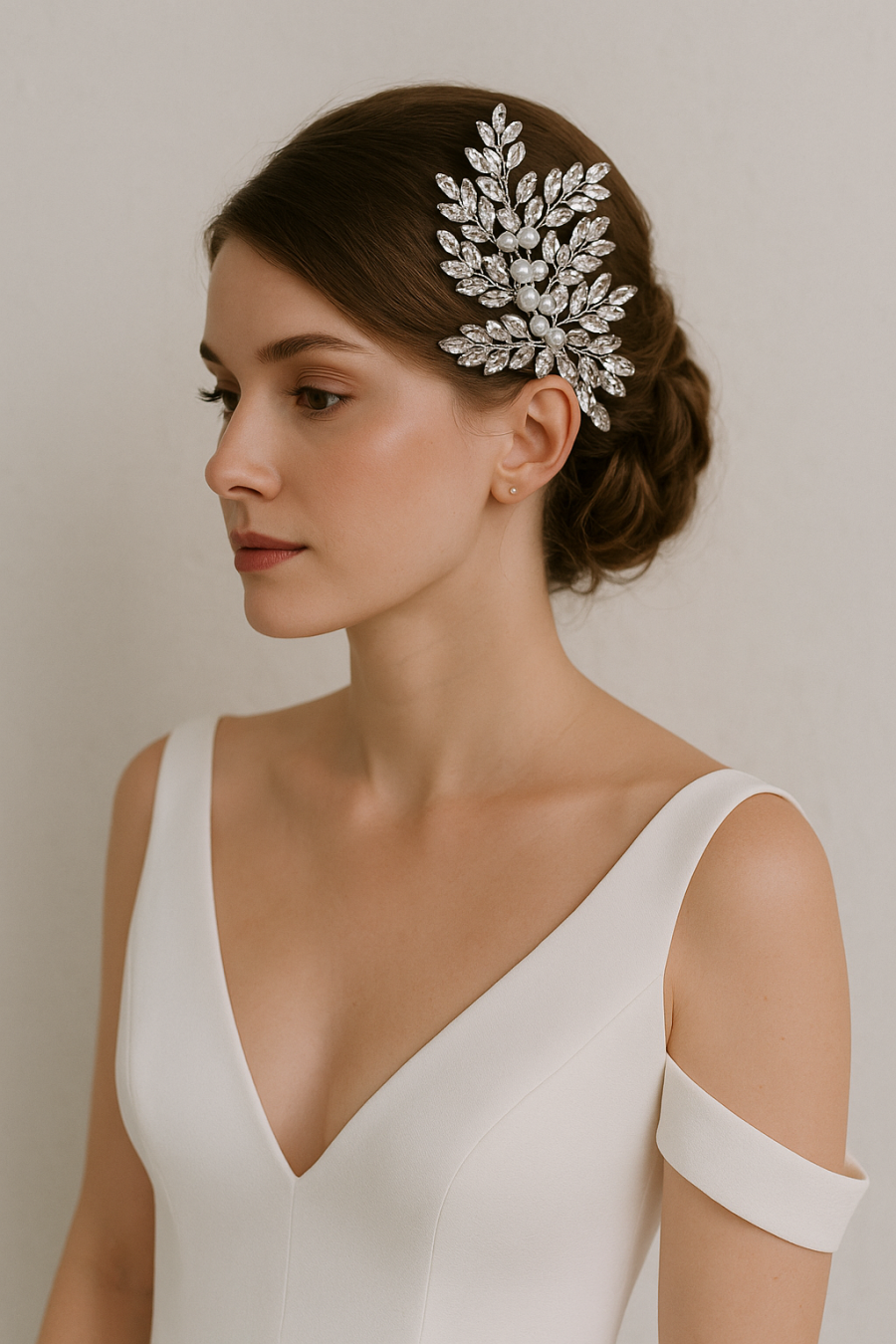 غطاء رأس من الزركون واللؤلؤ