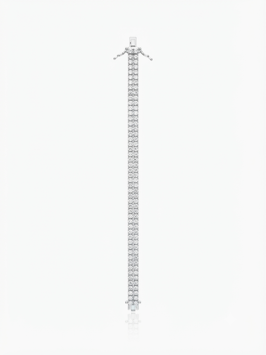 Tennis bracelet set with zircon stones