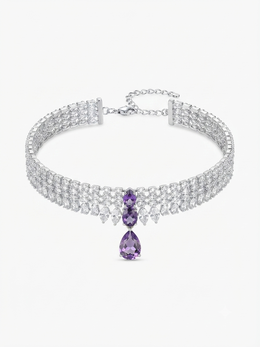 Embellished with zircon and crystal stones