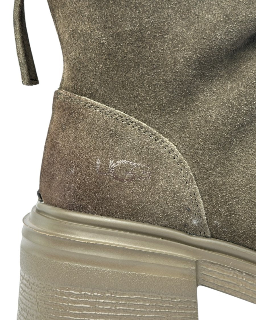 أحذية من جلد الغزال على طراز UGG بنعل سميك