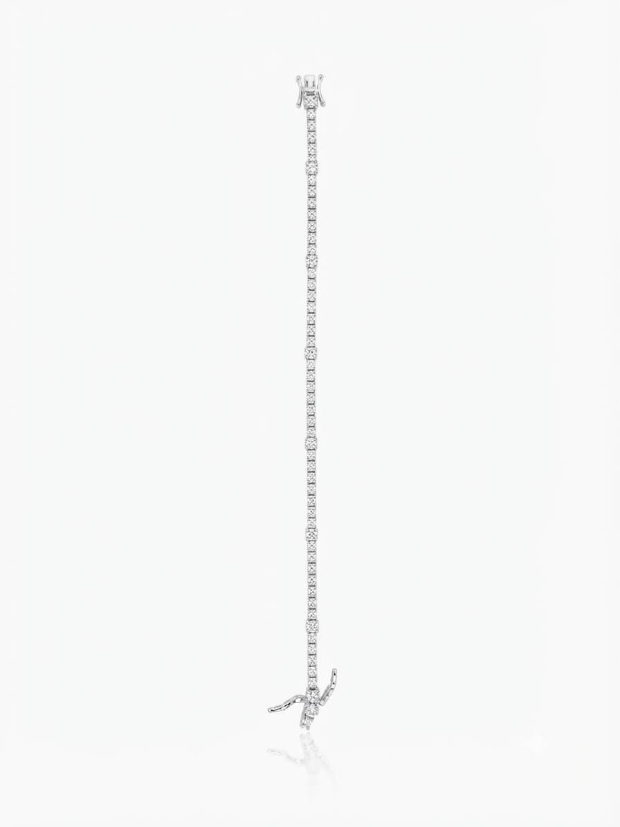Tennis bracelet set with zircon stones