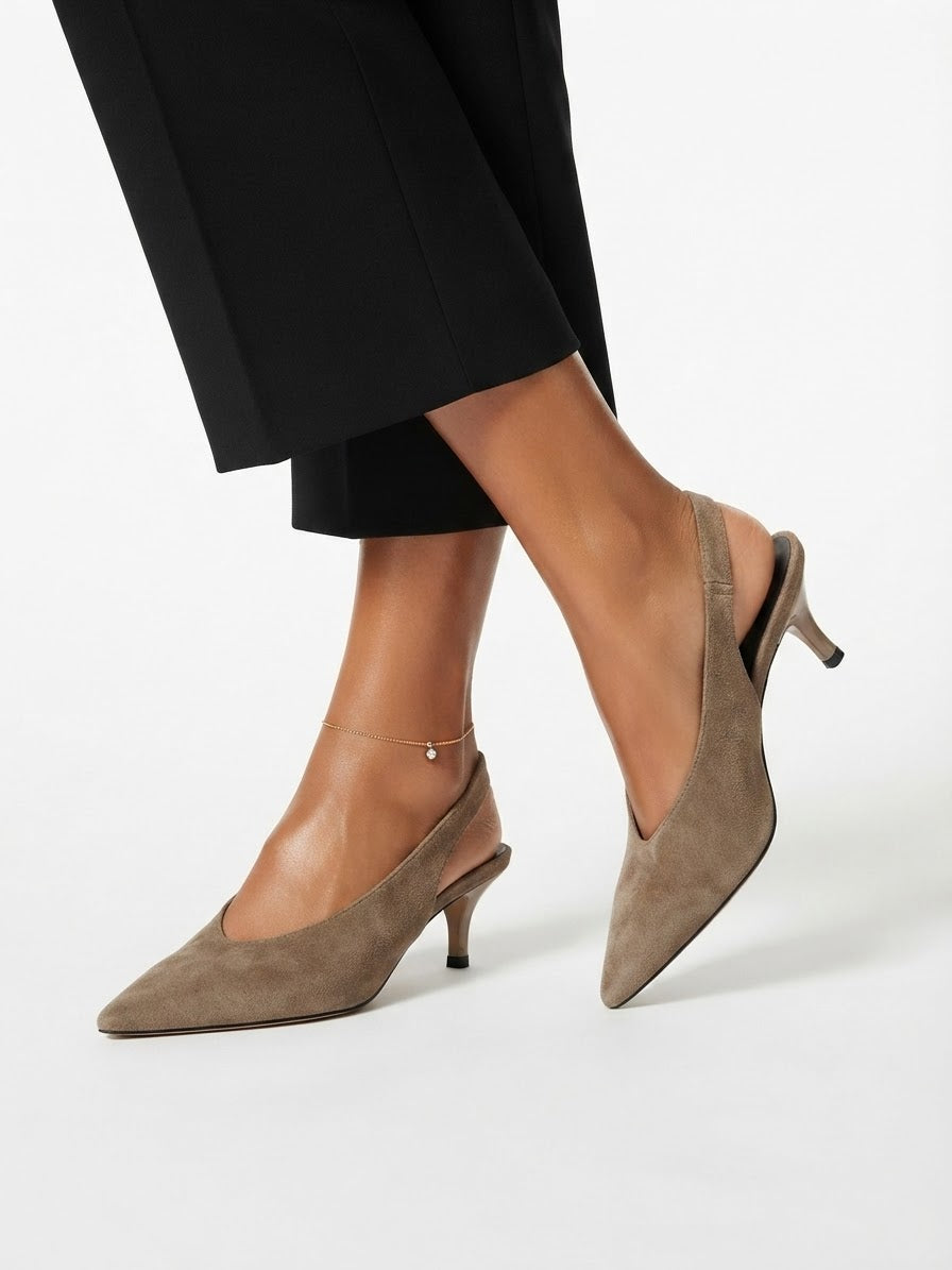Suede heels