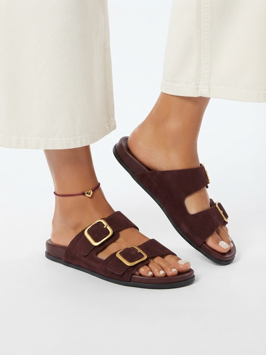 Suede slippers