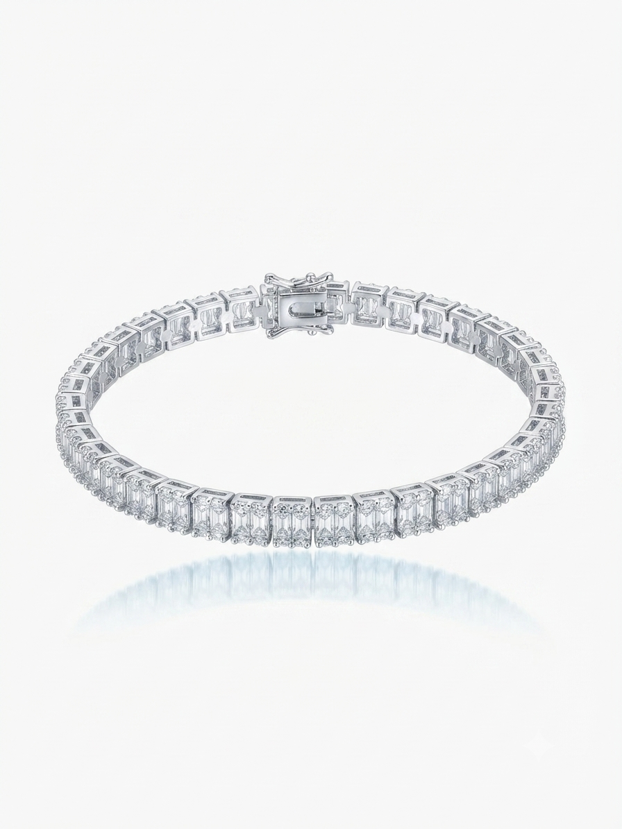 Tennis bracelet set with zircon stones