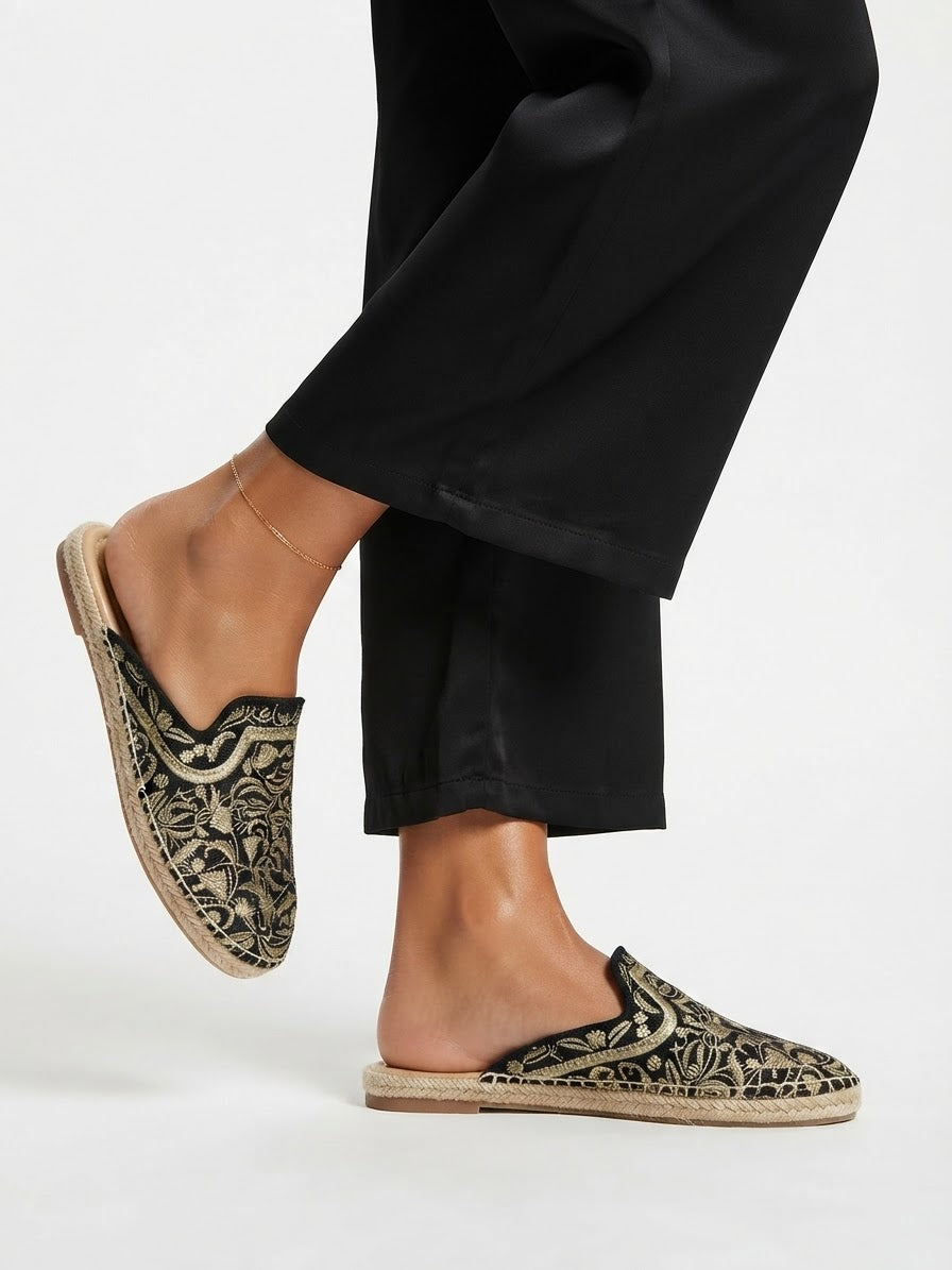 Artisan Tapestry Espadrille Slides