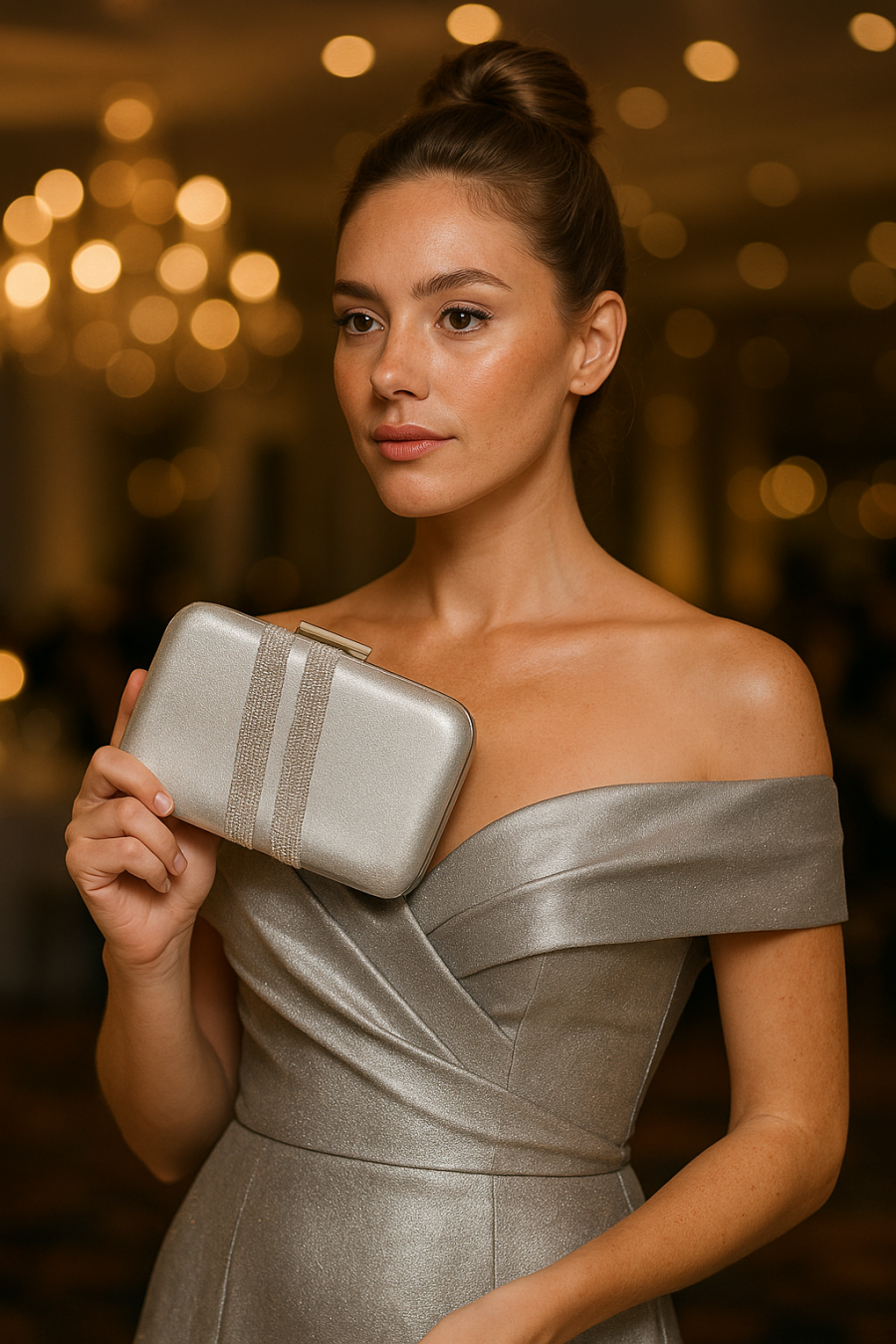 محفظة مرصعة بأحجار براقة