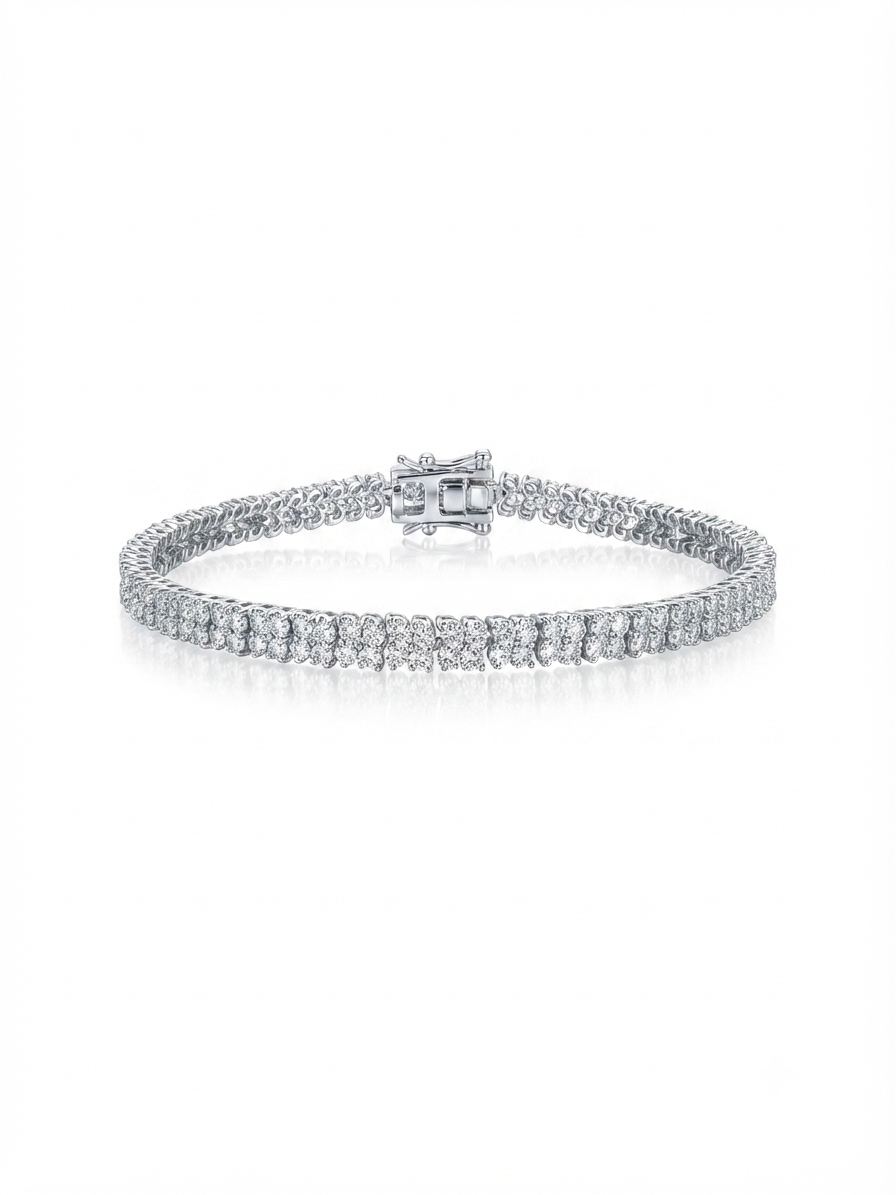 Tennis bracelet set with zircon stones