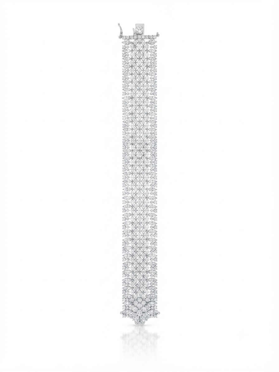 Tennis bracelet set with zircon stones