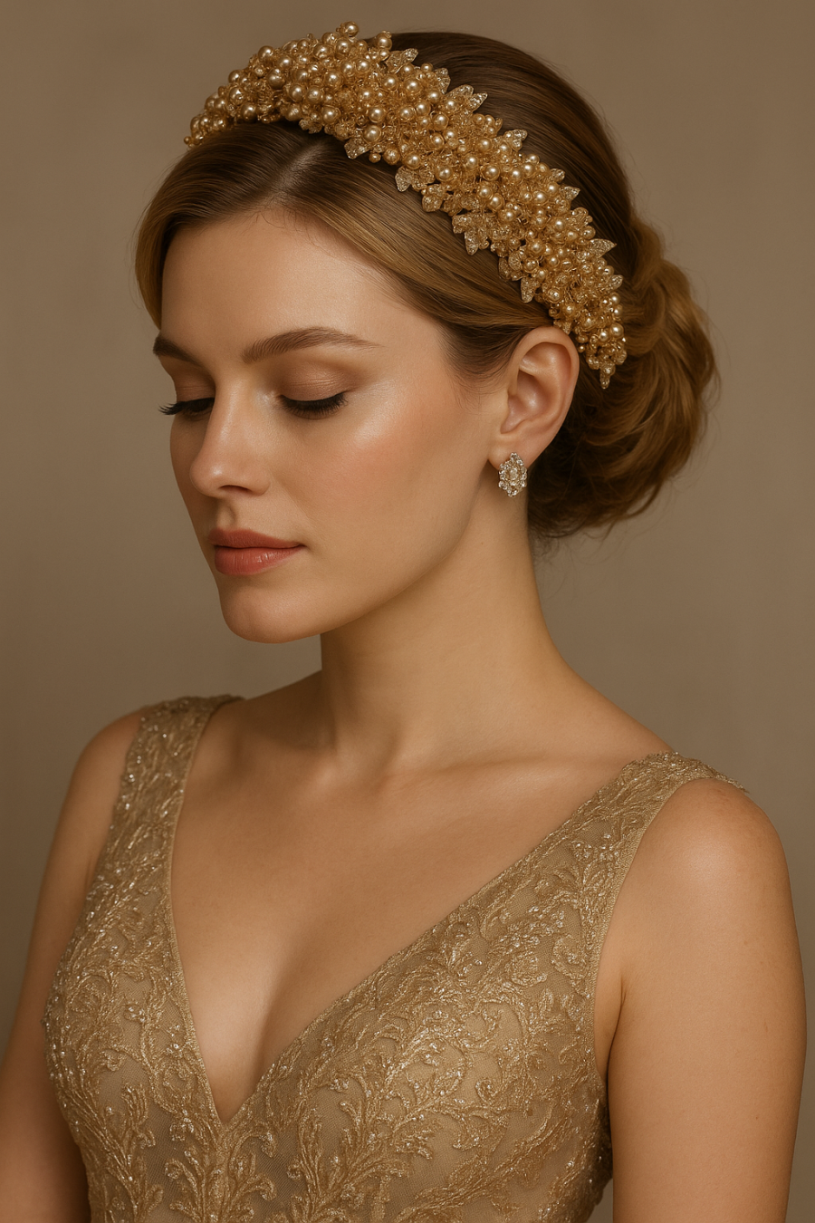 هيدبيس مرصع بأحجار الزركون الشفافة والكريستال