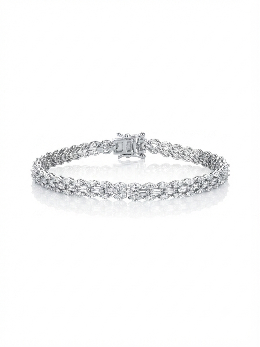 Tennis bracelet set with zircon stones