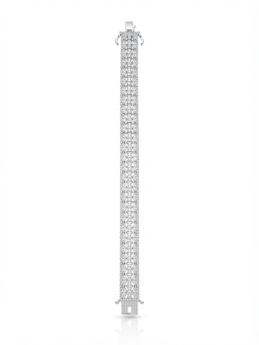 Tennis bracelet set with zircon stones