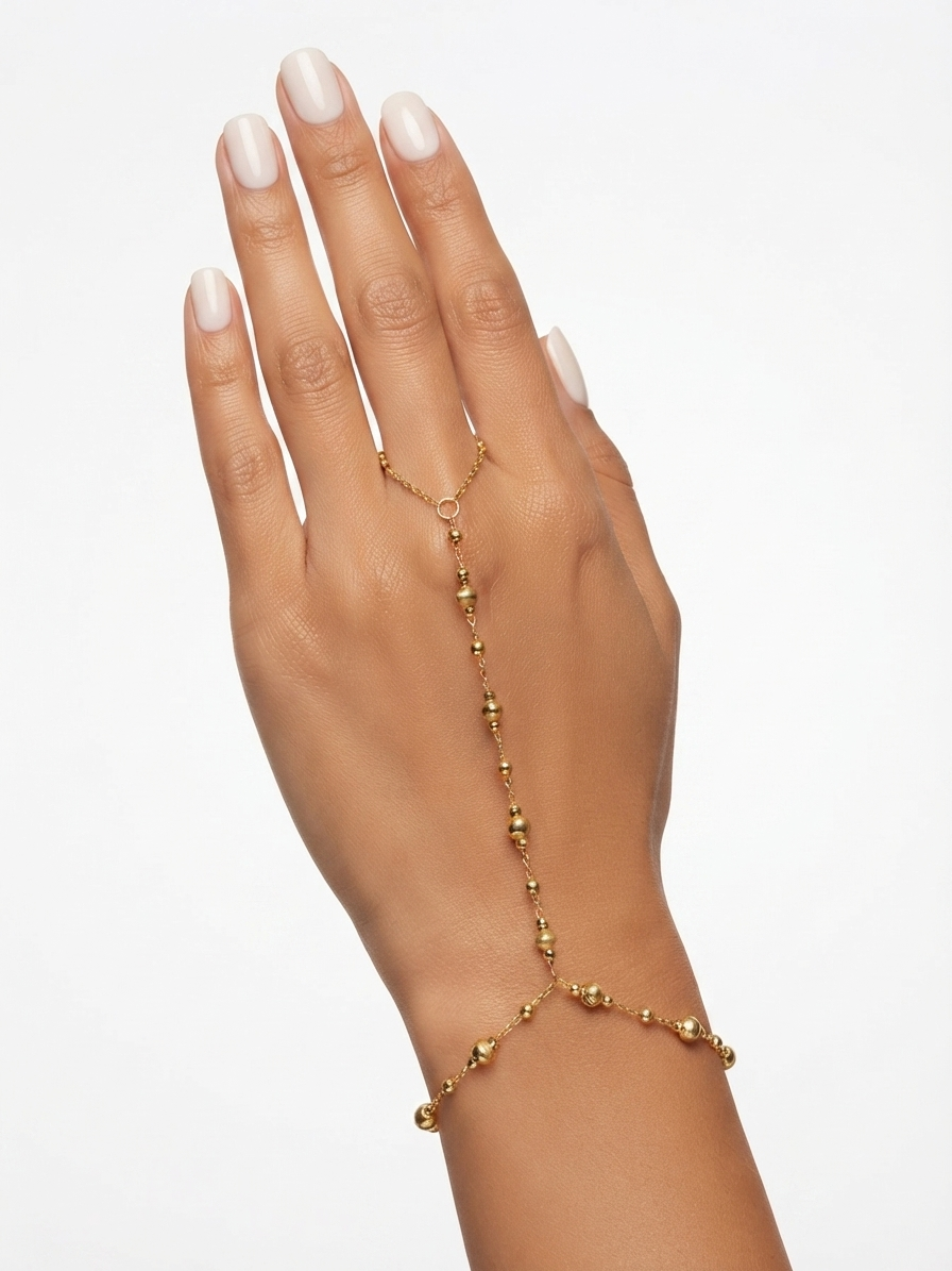 اسوارة كف باللون الذهبي