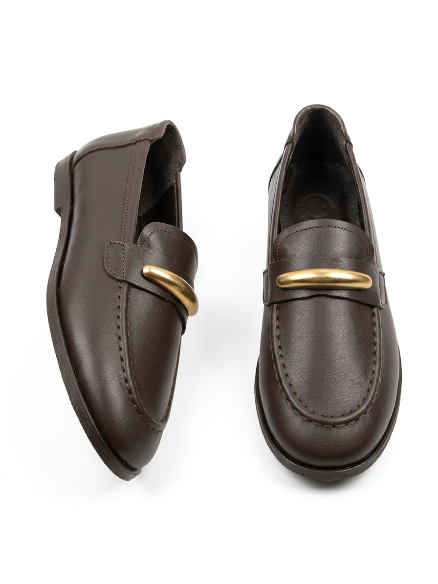 Leather boat shoes
