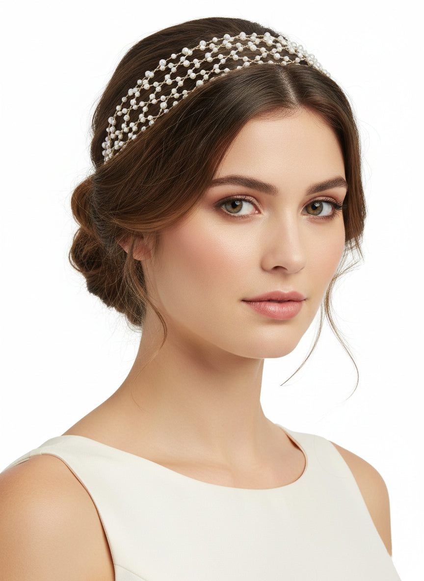 Headpiece with zircon stones