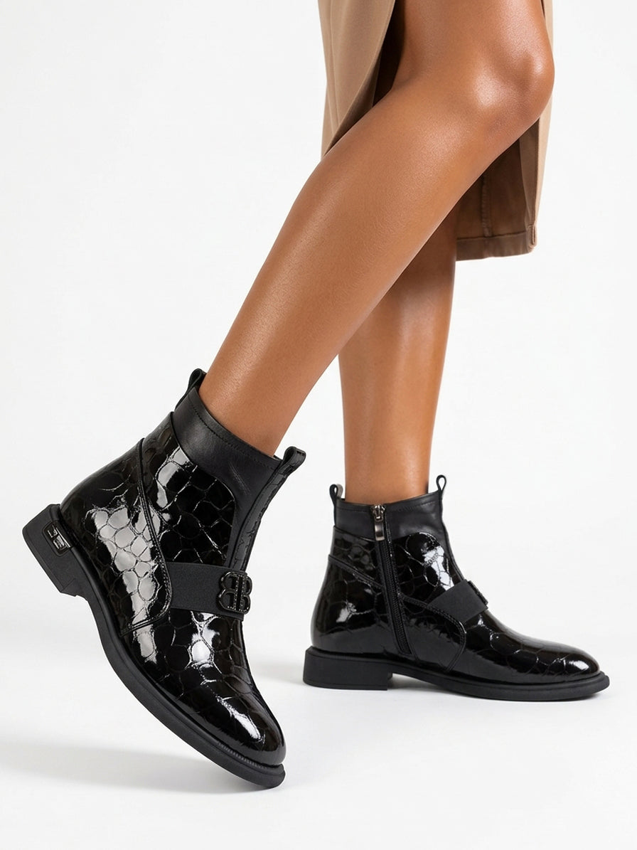 Women’s patent leather boots