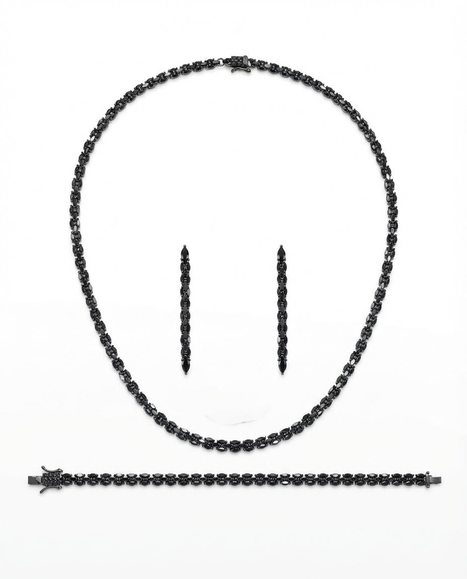 Black tennis set