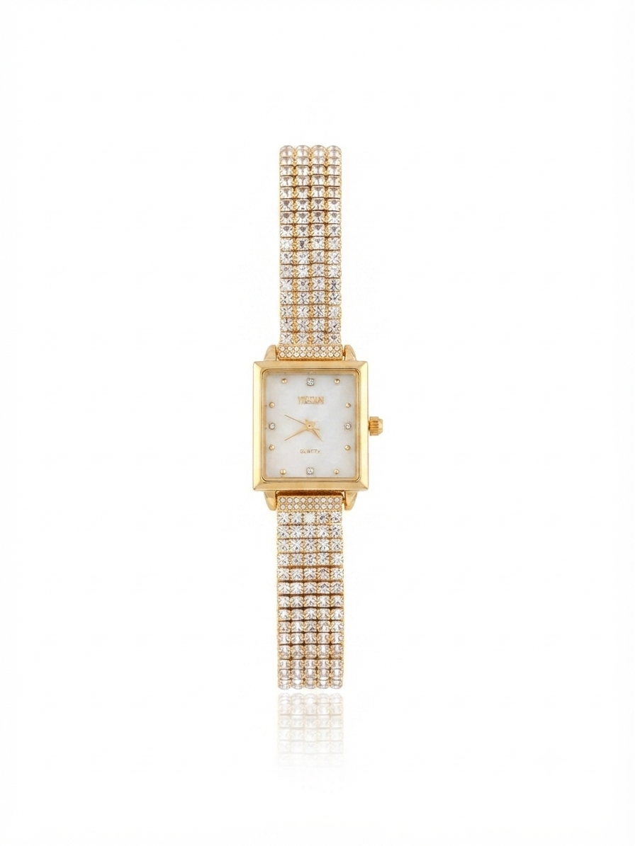 Watch studded with zircon stones