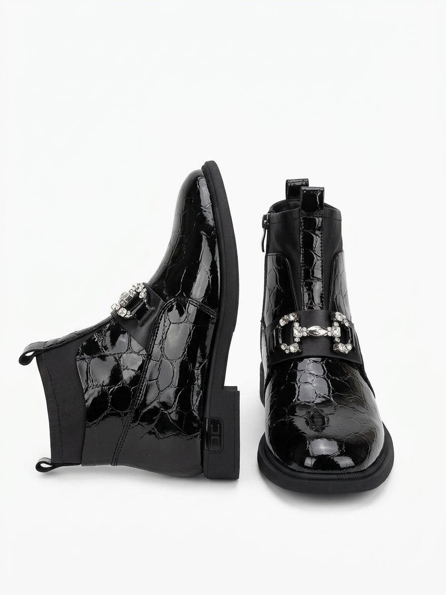 Women’s patent leather boots