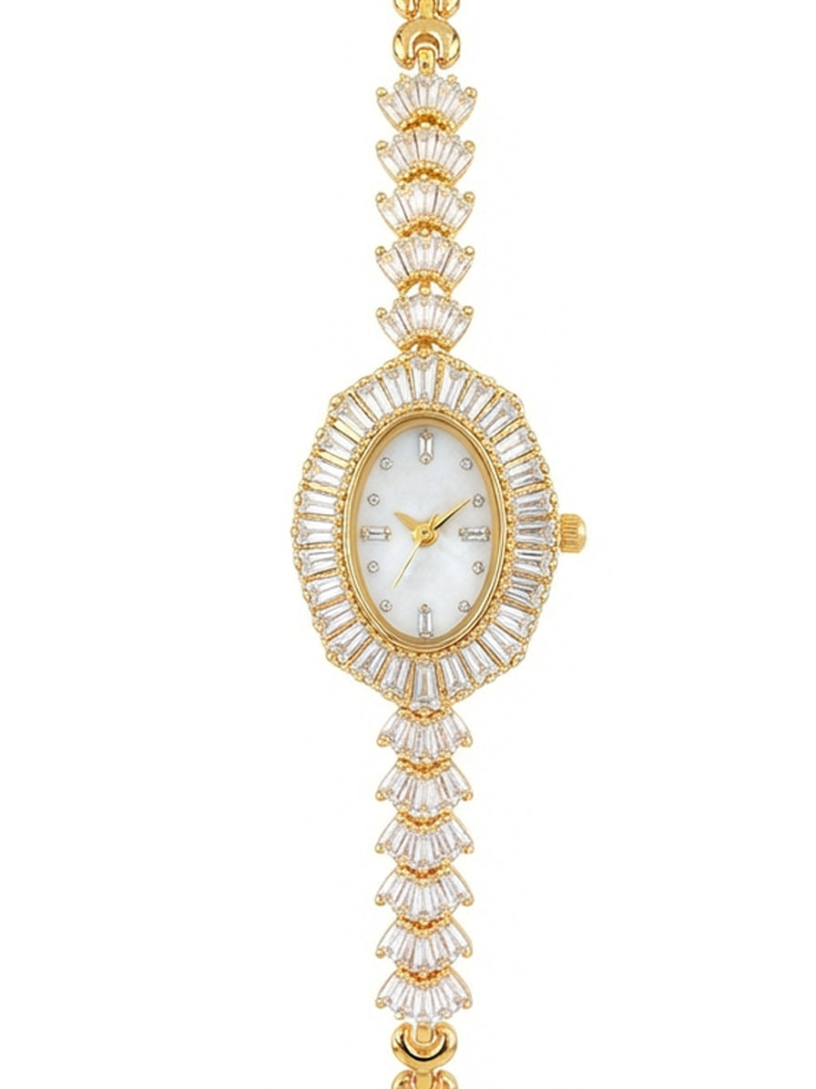 Watch studded with zircon stones