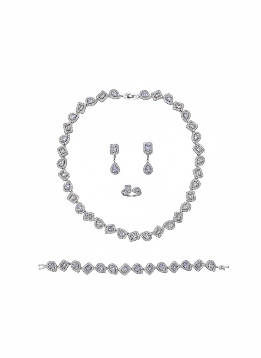 Set with Zircon Stones