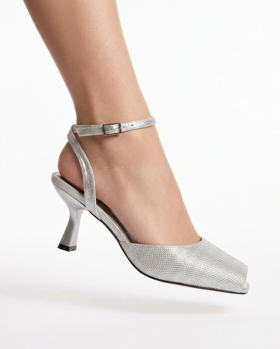 Sandal studded with sparkling stones