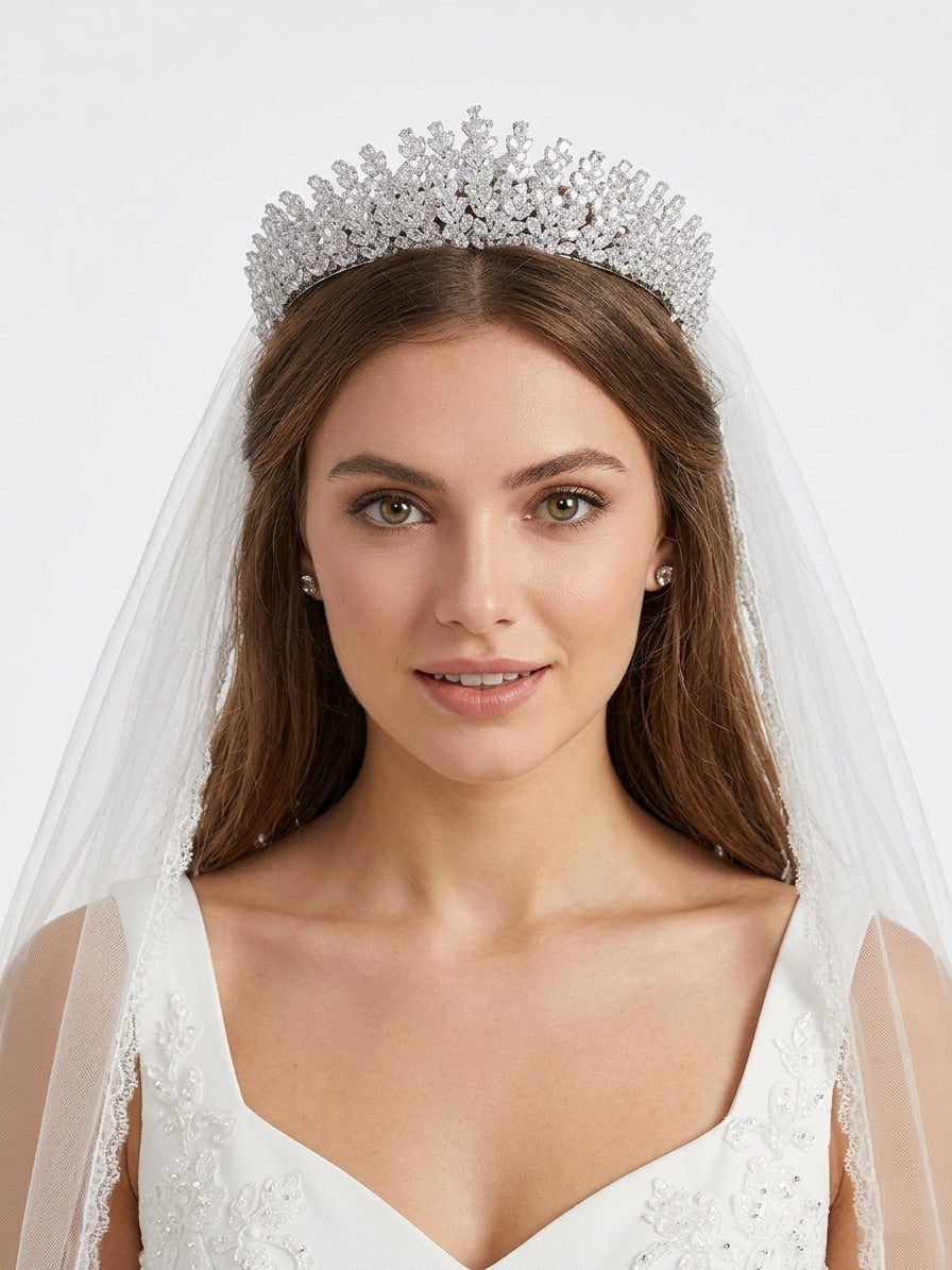 Crown studded with zircon stones