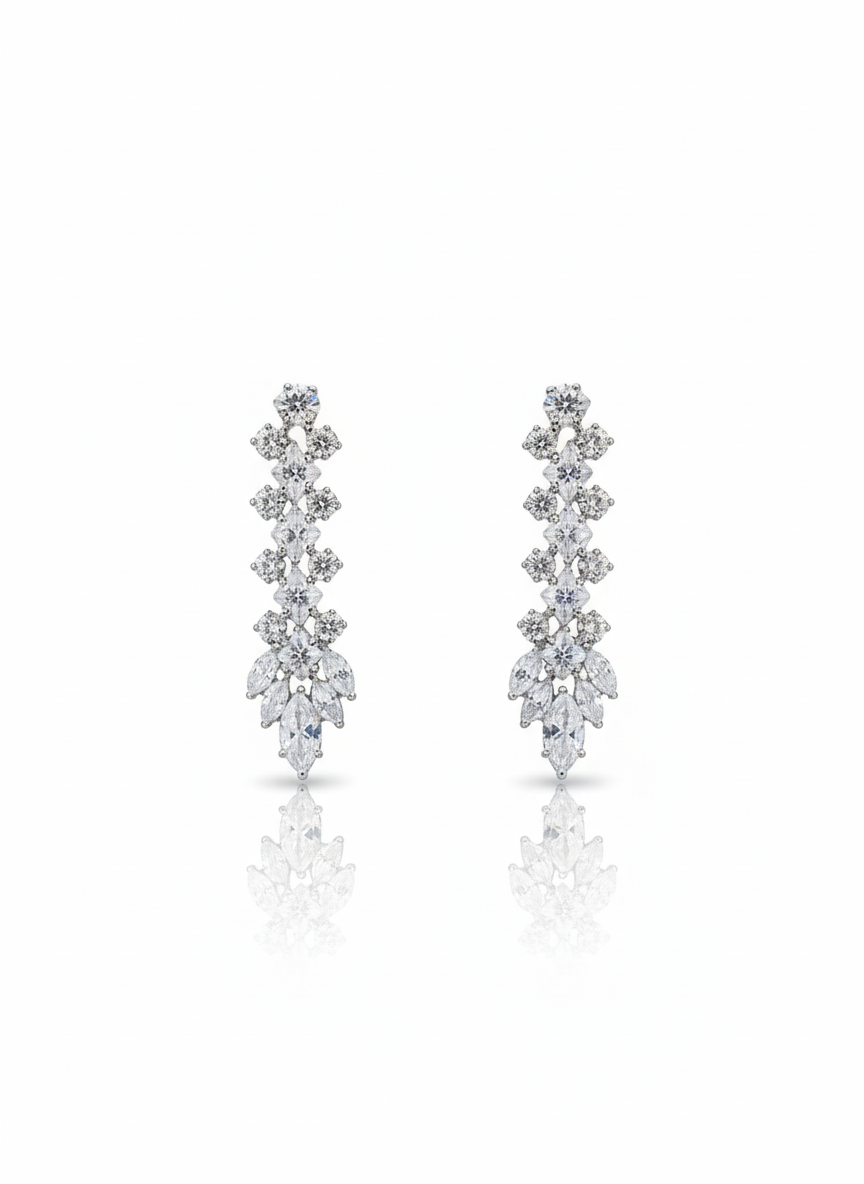 Set with silver zircon stones