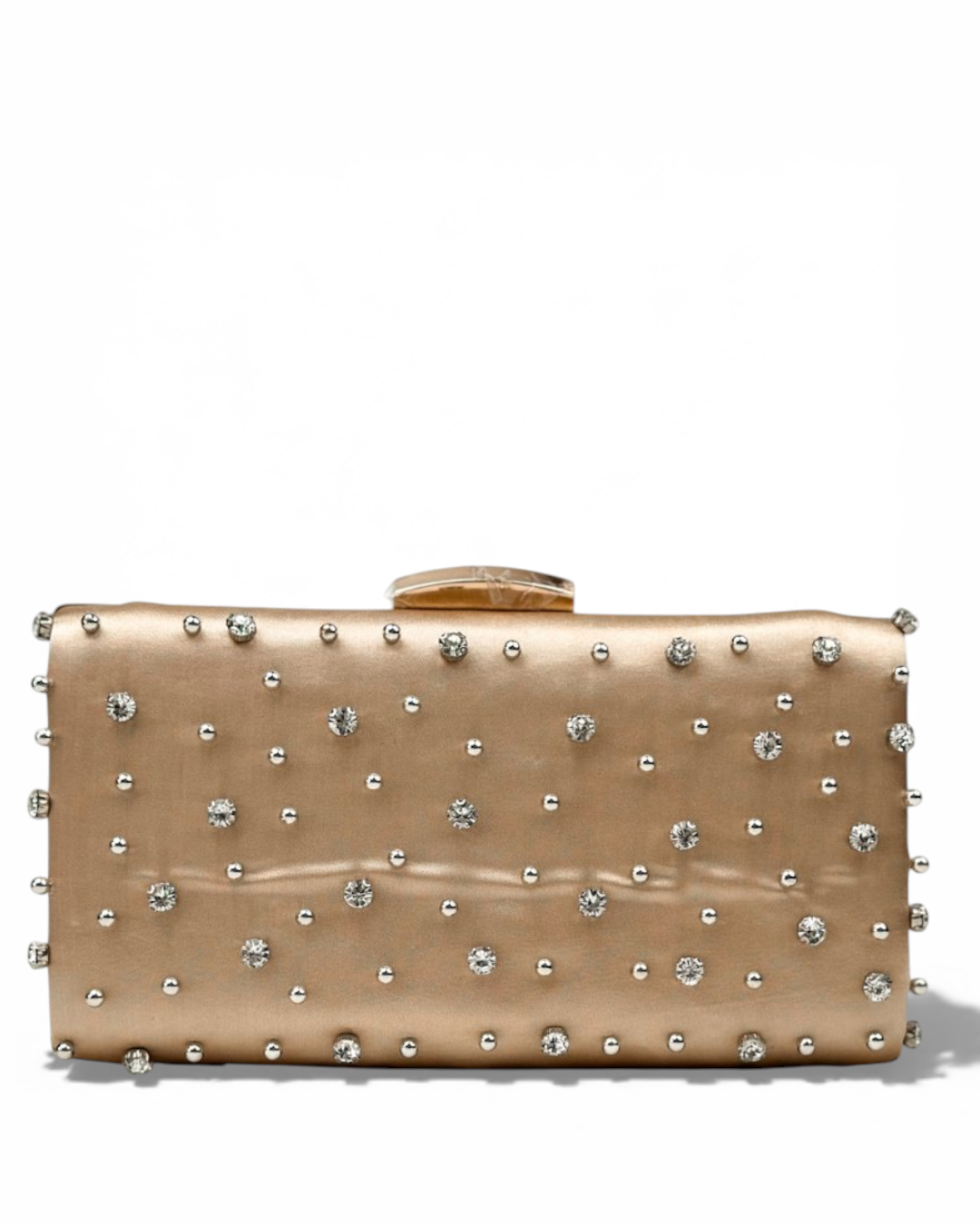 محفظة من الساتان مزينة بالكريستال