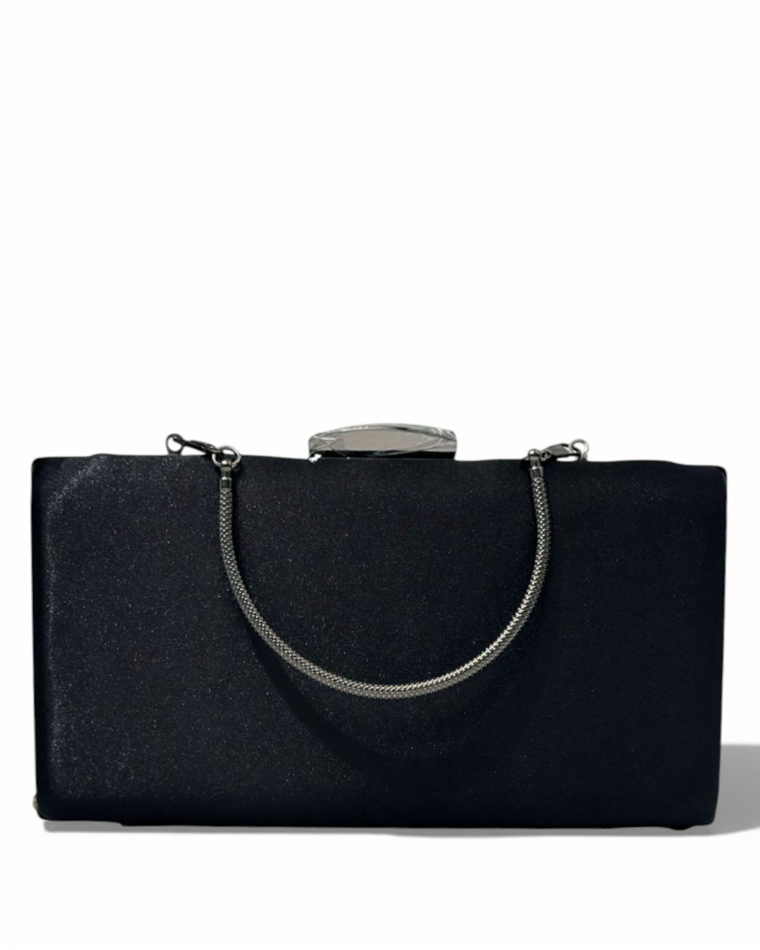 محفظة من الساتان مزينة بالكريستال