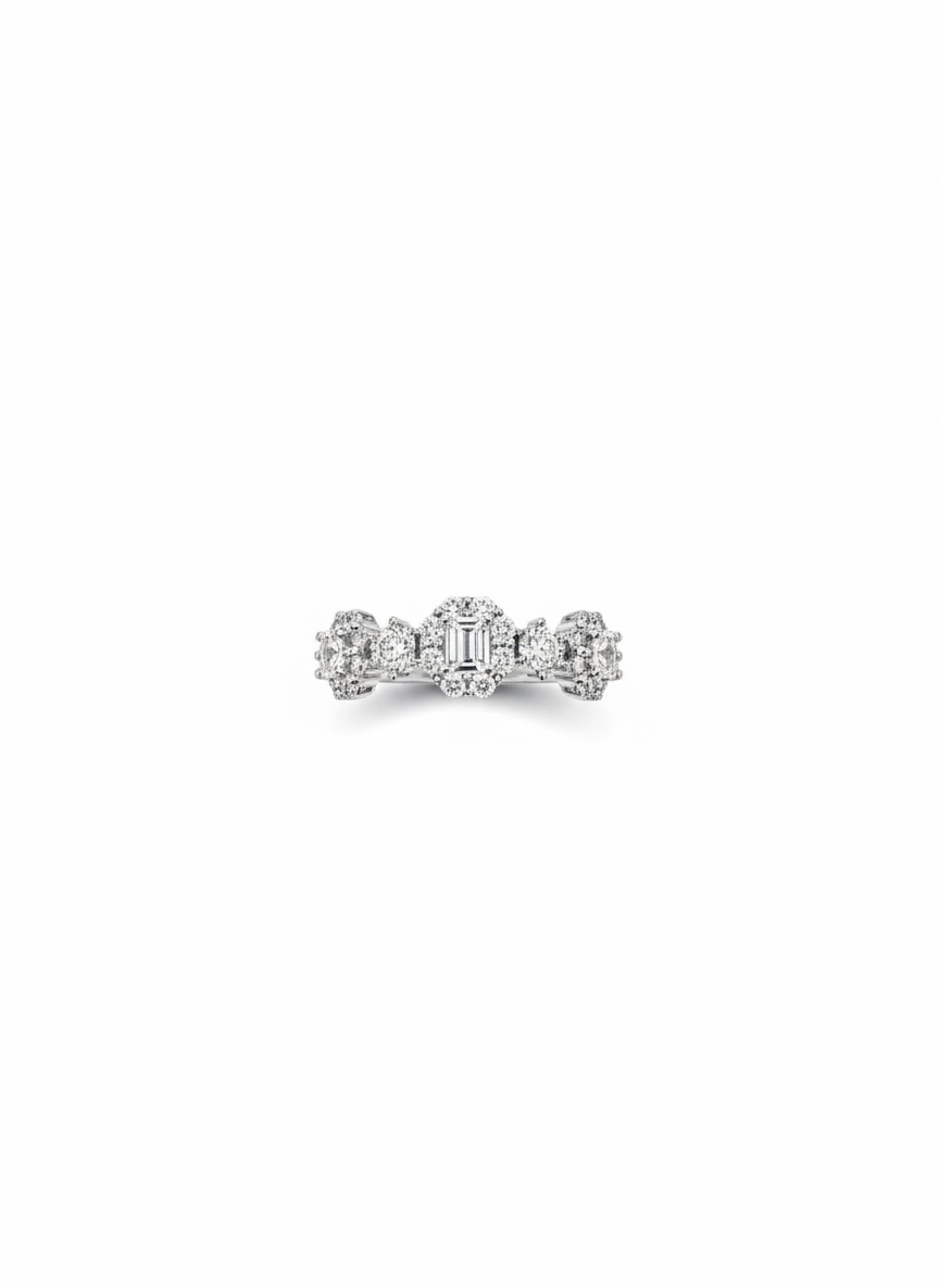 Set with silver zircon stones