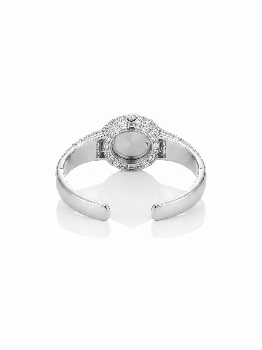 Watch studded with zircon stones