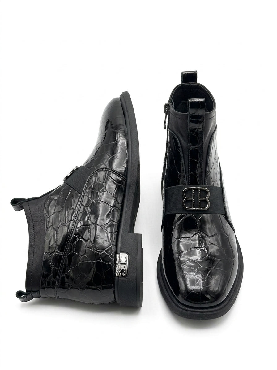 Women’s patent leather boots