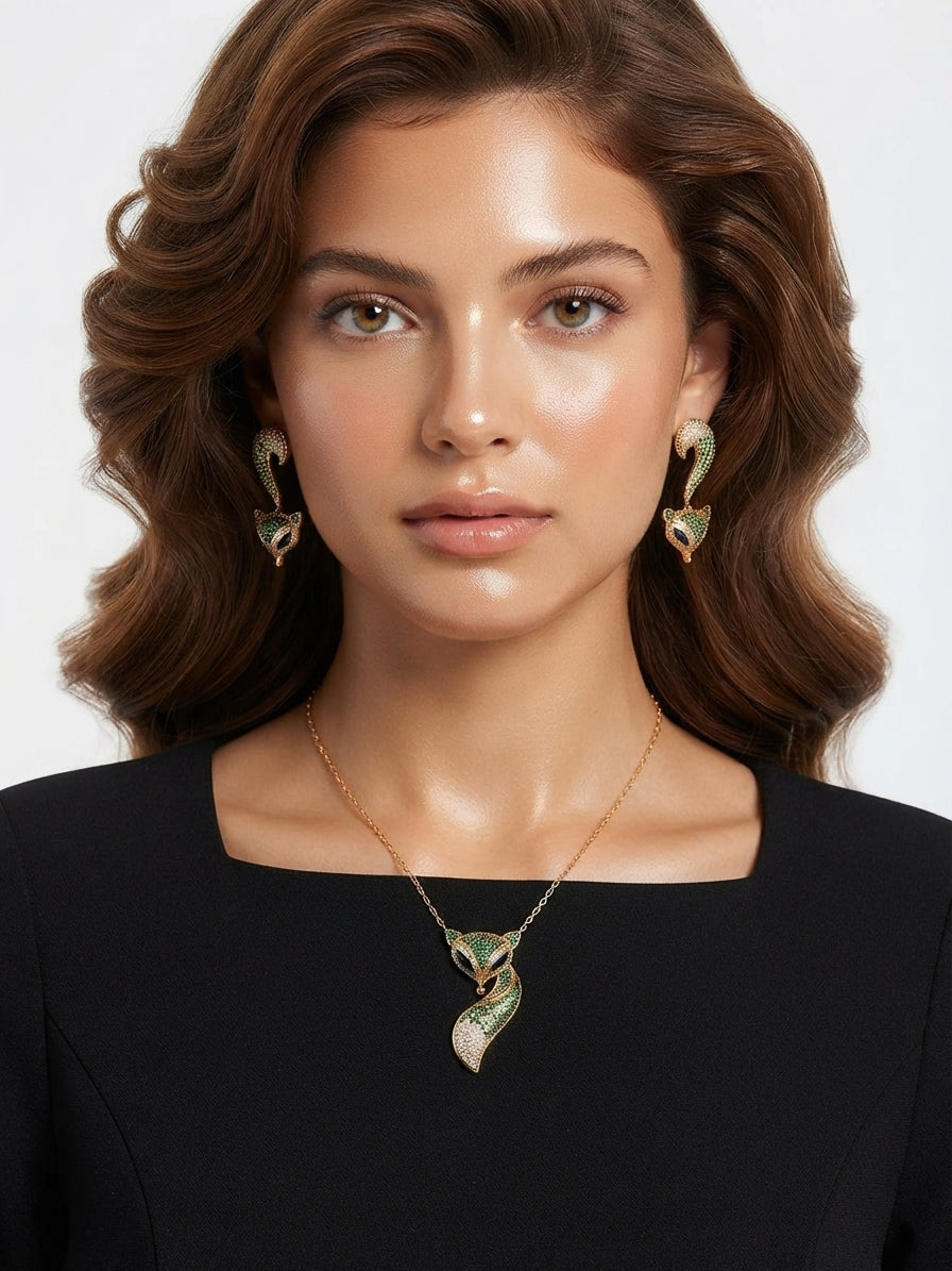 Set studded with zircon stones