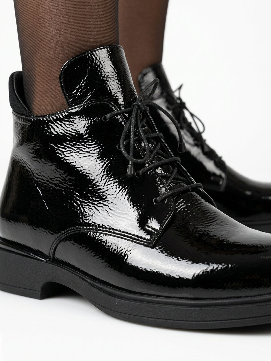 Women’s patent leather boots