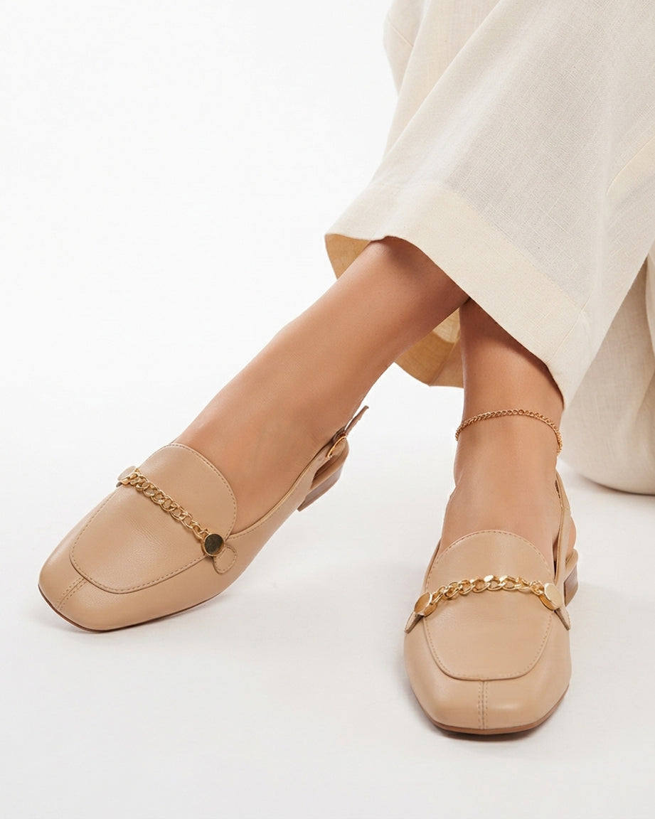 Leather slippers