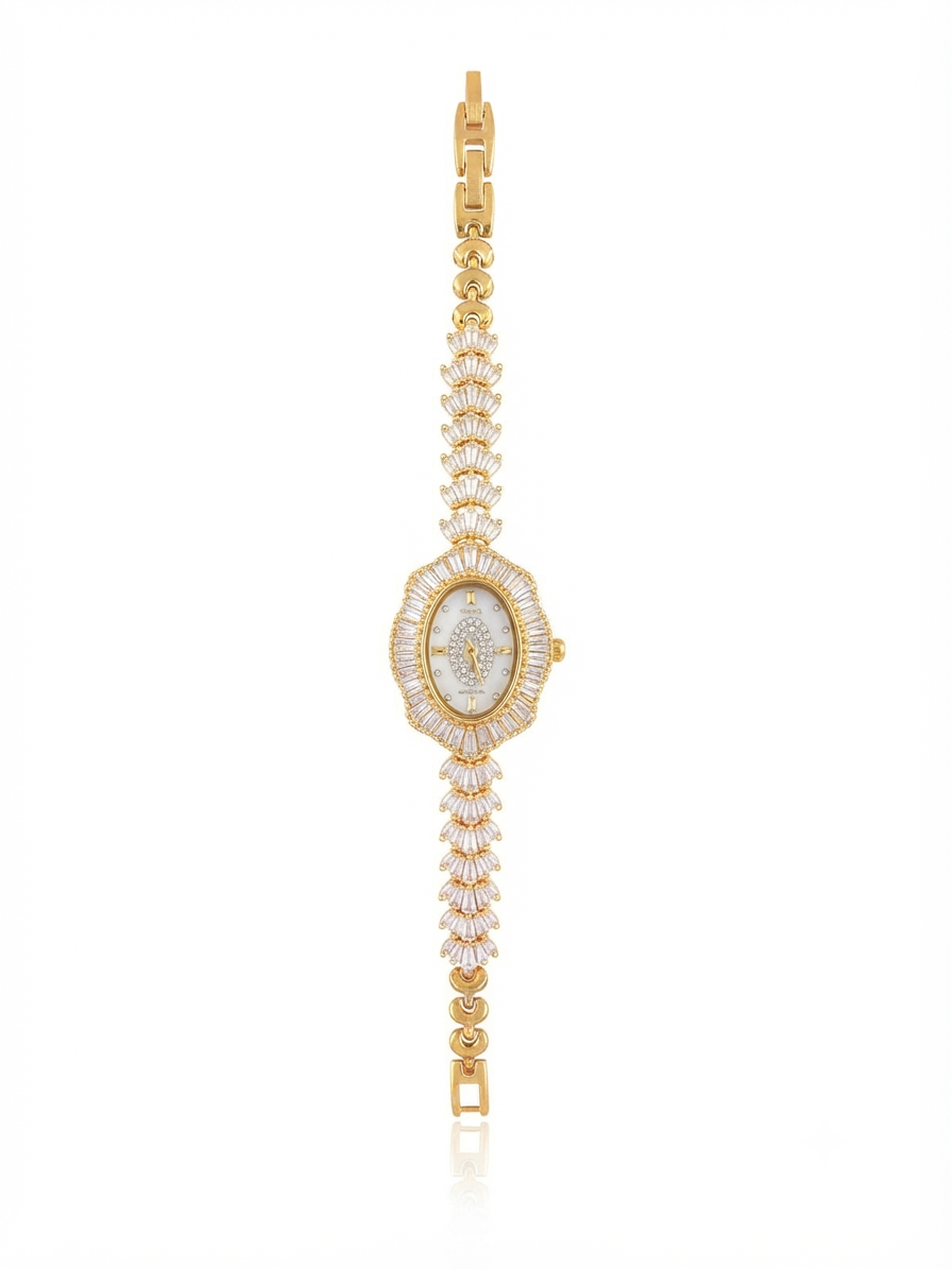 Watch studded with zircon stones