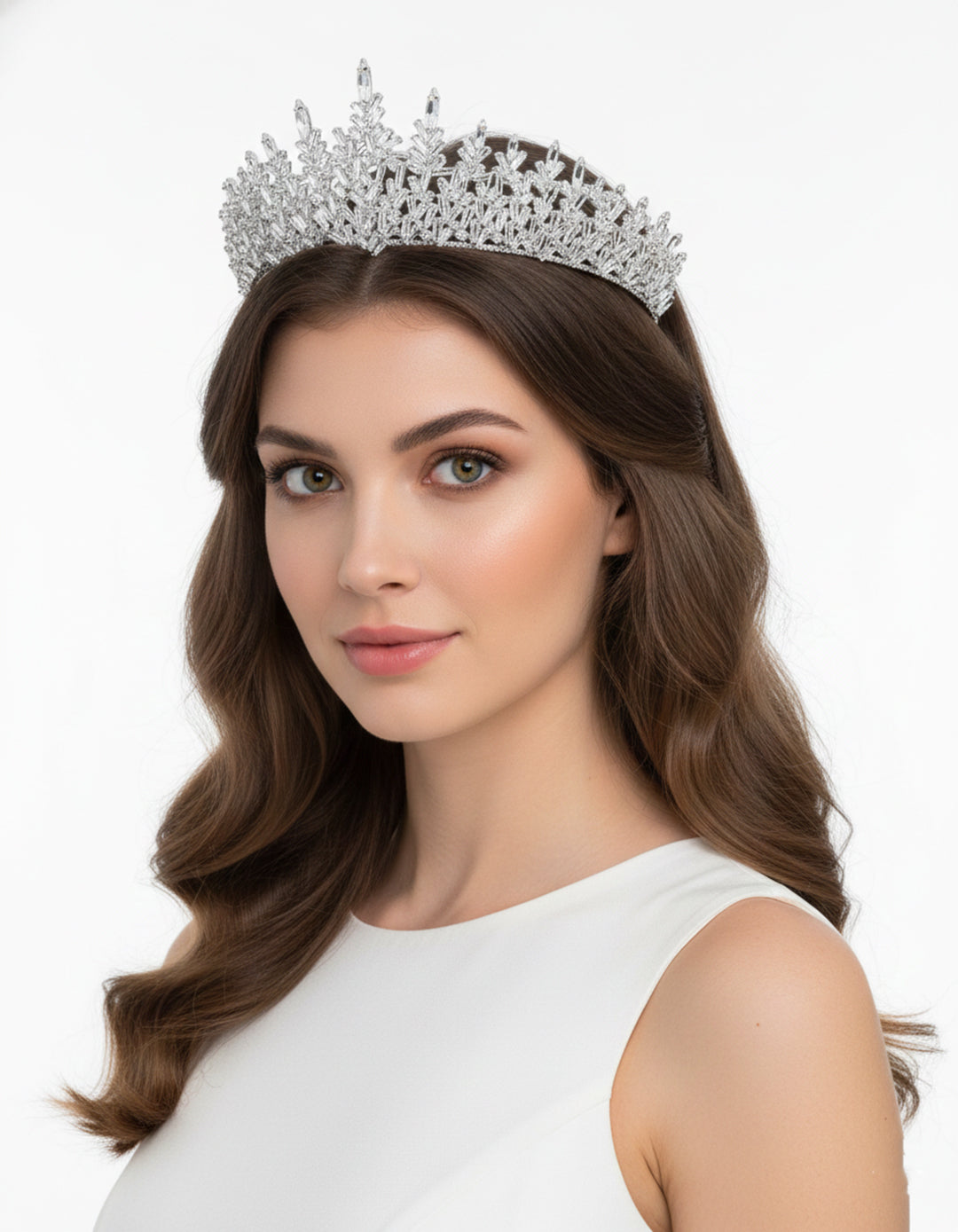 تاج مرصع بالزركون والكريستال