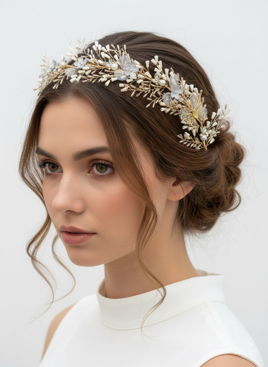 Headpiece with zircon stones