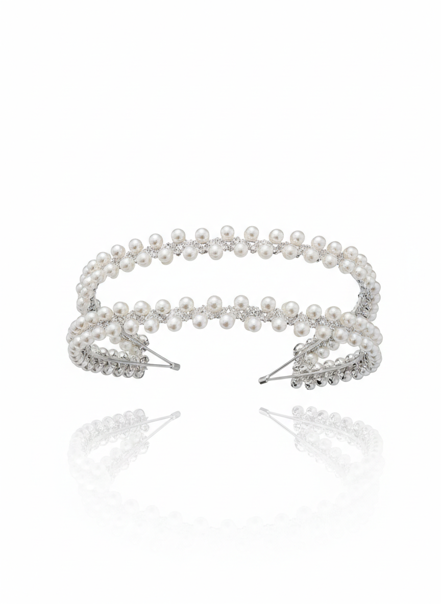 Headpiece with pearl stones