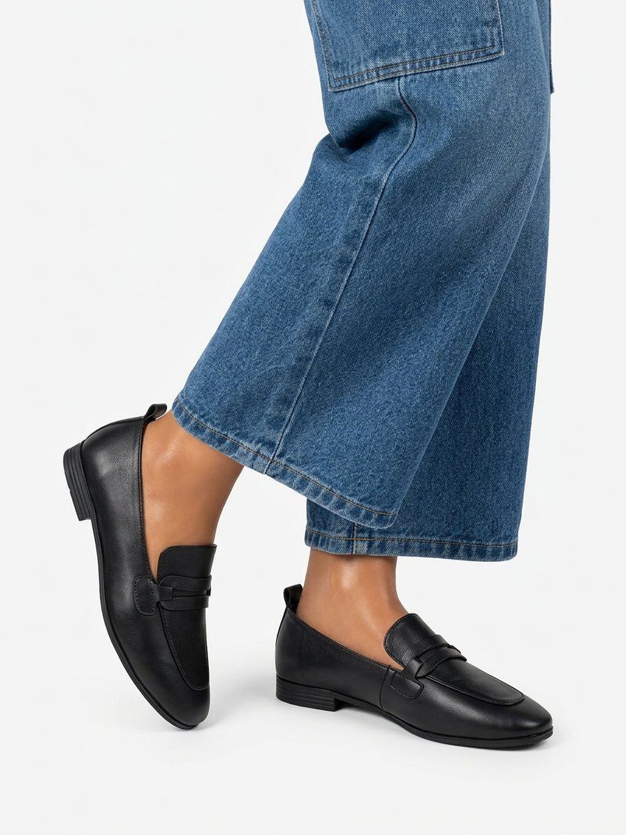 Leather loafers