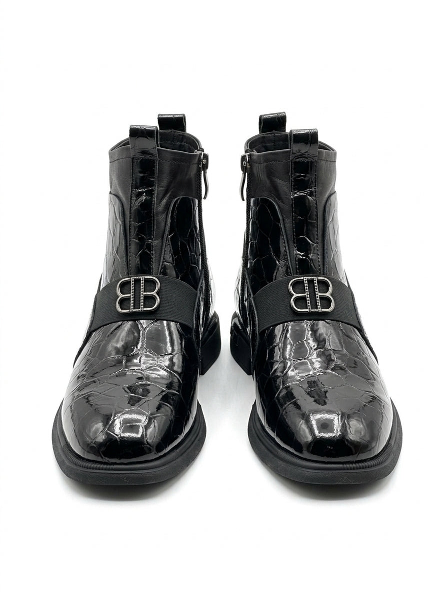 Women’s patent leather boots