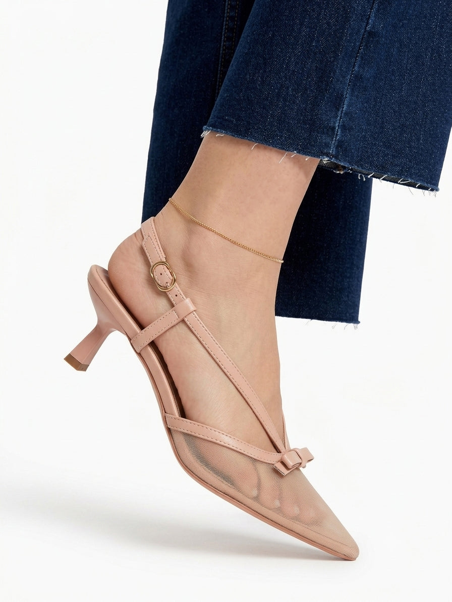 Chiffon heels