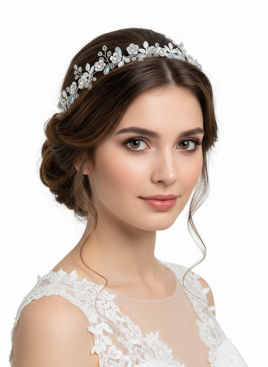 Headpiece with zircon stones